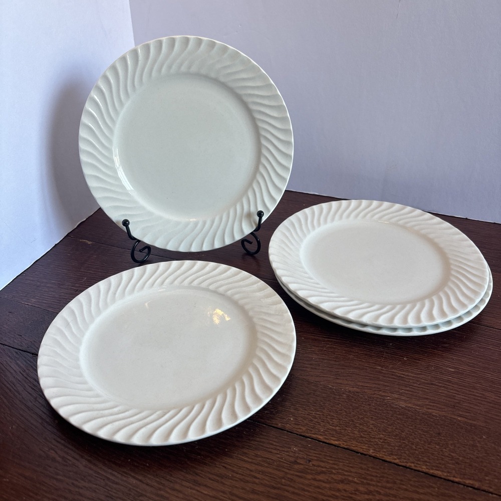 Set Of 4 Philippe Richard WAVERLY 7 5/8" Salad Plates  Dishwasher Microwave safe